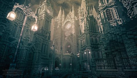 Gothic Style Architecture, Diy Minecraft, Minecraft Inspo, Minecraft Architecture, Minecraft Tutorial, Bloodborne, Texture Packs, Gothic Architecture, Minecraft Houses