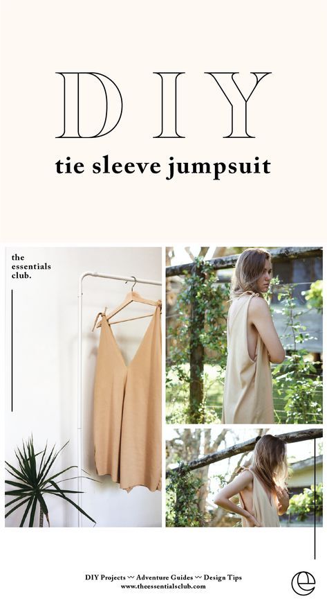 The Essentials Club, Diy Jumpsuit, Floor Printable, Diy Sy, Diy Tie, Diy Vetement, Shirt Refashion, Sewing Projects For Beginners, Diy Couture