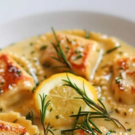 Chef zouheir on Instagram: "Lobster Ravioli in Zesty Lemon Butter Sauce
Servings: 4
Prep Time: 20 minutes
Cook Time: 15 minutes
Total Time: 35 minutes

Ingredients:
1 package (9-12 oz) lobster ravioli (fresh or frozen)
4 tablespoons unsalted butter
2 cloves garlic, minced
1/2 teaspoon red pepper flakes (optional, for heat)
1/2 cup dry white wine (e.g., Sauvignon Blanc)
1 lemon, zested and juiced
1/2 cup heavy cream
Salt and pepper, to taste
Fresh parsley, chopped (for garnish)
Grated Parmesan cheese, for serving (optional)
Instructions:
1. Cook the Ravioli:
Bring a large pot of salted water to a boil. Add the lobster ravioli and cook according to package instructions until they float to the surface (usually about 3-5 minutes for fresh ravioli and 5-7 minutes for frozen).
Drain the ravioli Fresh Ravioli, Lobster Ravioli, Lemon Butter Sauce, Lemon Butter, Dry White Wine, 7 Minutes, Butter Sauce, Sauvignon Blanc, Parmesan Cheese