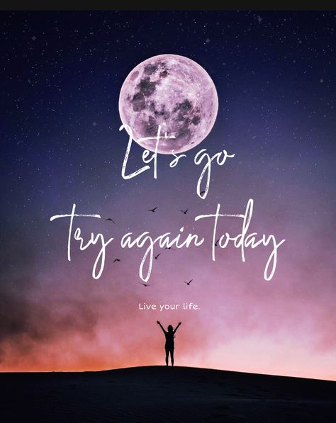 Let's go try again today Go For It Quotes, Lets Try, Vintage Poster Art, Self Care Activities, Live Your Life, Vintage Poster, Try Again, Vintage Posters, Letting Go