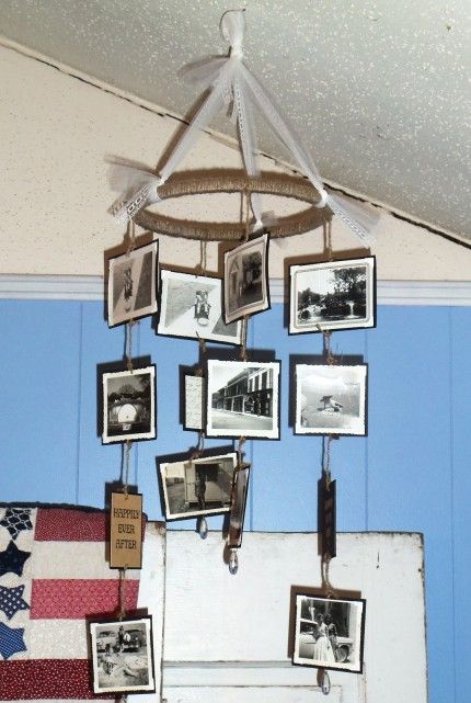 Vintage Photo Mobile Window Charms, Genealogy Crafts, Collectibles Display, Photo Mobile, Diy Gallery Wall, Heritage Scrapbooking, Creation Photo, Creative Stuff, Diy Frames