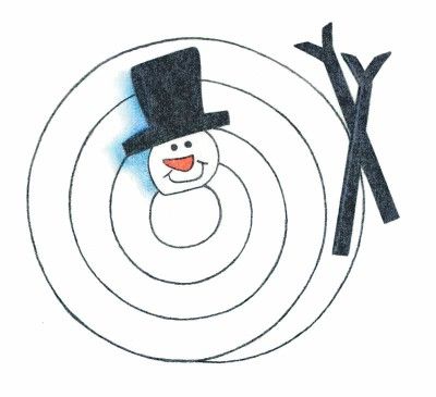 After the snowman's hat is glued on, glue on the arms to each side of the spiral below the head. Craft Ideas For Beginners, Christmas Paper Craft, Christmas Crafts For Toddlers, Winter Kindergarten, Christmas Crafts For Kids To Make, Craft Ideas For Kids, Winter Crafts For Kids, Snowman Crafts, Easy Christmas Diy