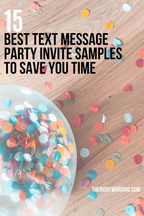 15 Best Text Message Party Invitations Samples To Help Save You Time #party #partyplannning #partyinvites #partyinvitations Join Us To Celebrate Invitation, Invite Your Friends To The Party, Birthday Party Invite Wording Ideas, Sentimental Party Ideas, Creative Party Invitations, Free Online Invitations, Party Reminder Invite, Birthday Party Reminder Invite, How To Invite People To A Party