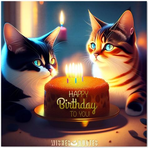 Cat Happy Birthday Wishes, Cat Birthday Wishes, Cat Lover Birthday, Happy Birthday Cat, Meaning Words, B Day Cards, Happy Birthday Wishes Photos, Birthday Cat, Happy Birthday Photos