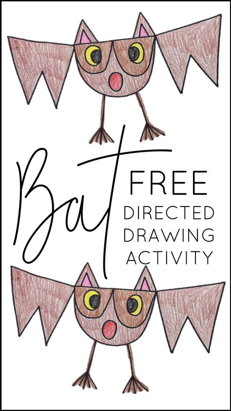 Bat Directed Drawing For Kids, October Homeschool, Animals Kindergarten, Directed Drawing Kindergarten, Owl Babies, Grade 1 Art, Nautical Classroom, Class Books, Curricular Activities