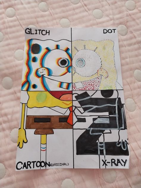 Spongebob Drawings, X Ray, Art Pictures, Dots, Drawings, Art