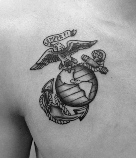 Marine Corps Insignia Marine Symbol Tattoo, Marines Tattoo, Marine Corps Tattoo, Usmc Tattoos, Marine Corps Insignia, Marine Corps Tattoos, Tattoo Layout, Usmc Tattoo, Emblem Tattoo