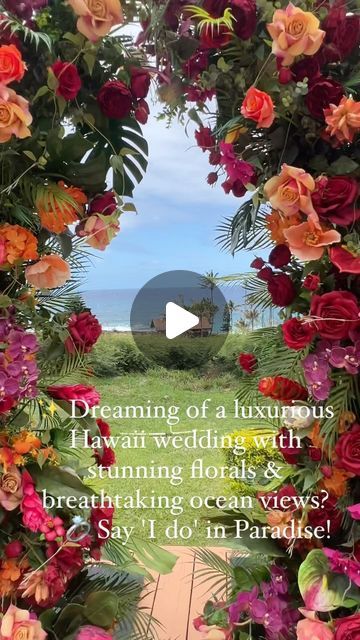 Hawaii Arch Rentals on Instagram: "🌺✨ Say aloha to the wedding of your dreams in the enchanting paradise of Hawaii! 🌴💍 Imagine exchanging vows under a tropical arch overlooking the crystal-clear ocean, surrounded by lush greenery and vibrant blooms. Our company, Hawaii Arch Rentals, is dedicated to making your luxury wedding experience truly unforgettable. 🌸✨

But that’s not all - we’re also committed to sustainability and eco-conscious practices. Say goodbye to the hassle of real flowers that wilt and fade, and hello to our stunning artificial floral rentals that look just as beautiful and make a memorable photo backdrop for pics you will cherish for lifetime. 🌿💖. We take short notice reservations! You do not have to sacrifice gorgeous florals because of a small ceremony or a short Tropical Arch, Clear Ocean, Hawaii Weddings, Lush Greenery, Hawaii Wedding, Photo Backdrop, Eco Conscious, Real Flowers, Ocean View