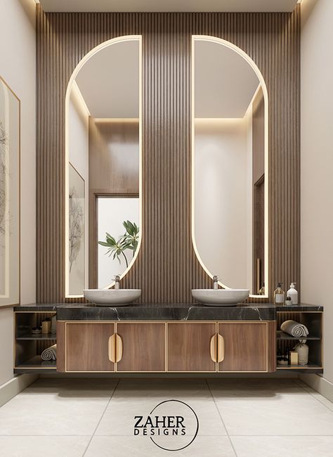 Modern Luxury Bathroom Vanity Design, Toilet Mirror Design, 2 Vanity Bathroom Ideas, Luxury Bathroom Vanity Design, Washroom Vanity Designs, Vanity Ideas Bathroom, Vanity Design Ideas, Washroom Vanity, Men Majlis