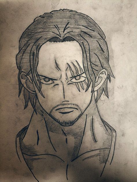 One piece Shanks One Piece Drawing, Shanks Drawing, Shanks One Piece, One Piece Drawing, Pencil Drawings, Pencil, One Piece, Drawings