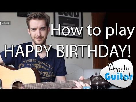 Happy Birthday On Guitar, Happy Birthday Guitar Chords, Happy Birthday Guitar, Guitar App, Free Guitar Lessons, Lap Steel Guitar, Guitar Youtube, Guitar Lessons Songs, Easy Guitar Songs