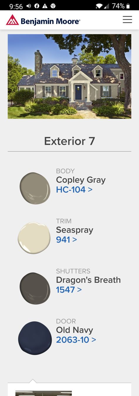 Benjamin Moore Copley Gray Exterior, Copley Gray Benjamin Moore Exterior, New England House Exterior, Copley Gray, New England House, Benjamin Moore Exterior, Shed Makeover, Cottage Plans, Farm House Colors