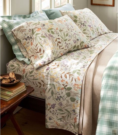 Birch Floral Flannel Sheet Collection | Sheets at L.L.Bean Muted Summer, Plaid Bedding, Cottagecore Home, Room Vibes, Alternate Reality, Flannel Bedding, Affordable Bedding, Bedroom Bliss, Inspire Me Home Decor