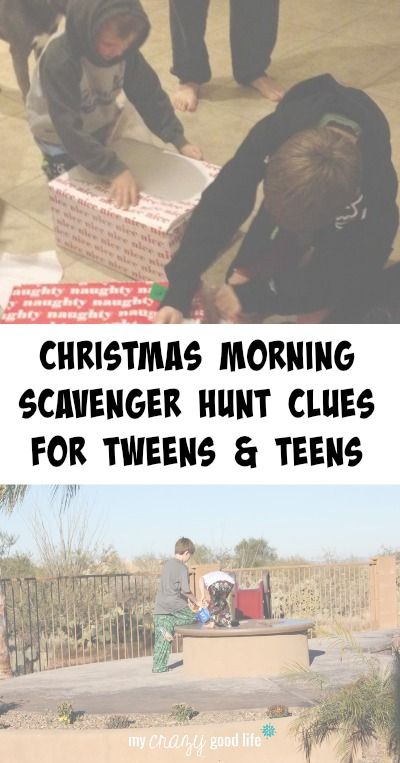 Scavenger hunts are a great way to make gift opening last longer. Here are some places to find scavenger hunt clues for tweens and teens! Clues To Find A Gift, Christmas Morning Scavenger Hunt, Scavenger Hunt Gift, Teen Scavenger Hunt, Gift Opening, Christmas Scavenger Hunt, Treasure Hunt Clues, Scavenger Hunt Clues, Scavenger Hunt For Kids