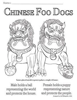 Chinese Lion Statue, Japanese Foo Dog, Foo Dog Tattoo Design, Foo Dog Tattoo, Dog Statues, Buddhist Tattoo, Chinese Dog, Foo Dog Statue, A Coloring Page