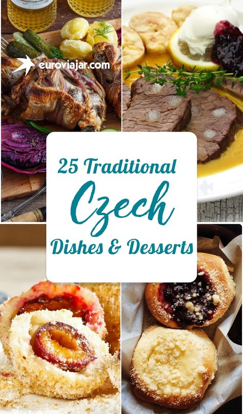 Czech Desserts Traditional, Czech Food Recipes Traditional, Czech Republic Food Recipes, Czech Dessert Recipes, Traditional European Food, Czech Recipes Dinners, Eastern European Desserts, Czech Recipes Desserts, Traditional Czech Food