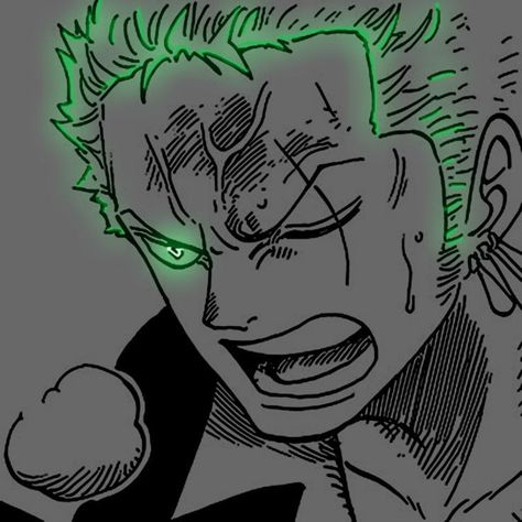 Zoro Glowing Art, Zoro Manga Icon, Zoro Manga, رورونوا زورو, Glow Art, Karakter Disney, Anime Head, Glowing Art, Zoro One Piece