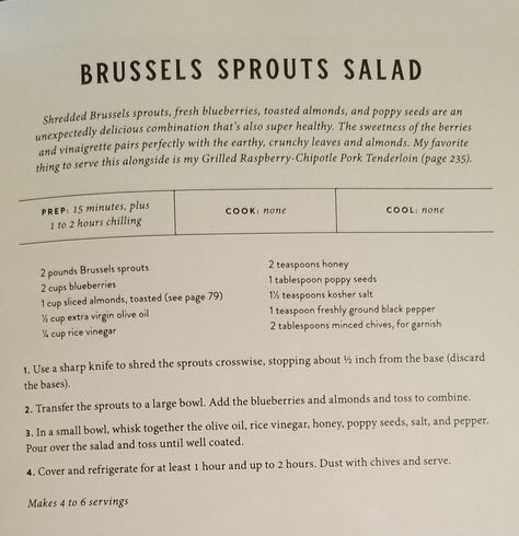 Brussel Sprouts Salad - Joanna Gaines Joanna Gaines Brussel Sprout Blueberry Salad, Magnolia Brussel Sprout Salad, Joanna Gaines Brussel Sprout Salad, Joanna Gaines Brussel Sprouts, Farmhouse Meals, Magnolia Table Recipes Joanna Gaines, Gains Recipes, Magnolia Recipes, Magnolia Table Recipes