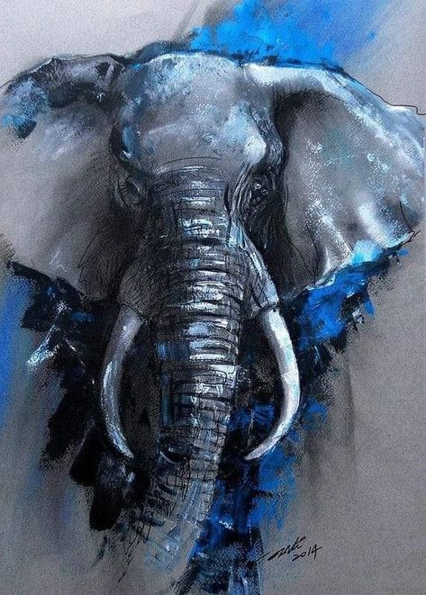 Elephant Drawing, Watercolor Elephant, River Art, Elephant Painting, Soyut Sanat Tabloları, Moon River, Elephant Tattoos, Cute Paintings, Simple Acrylic Paintings