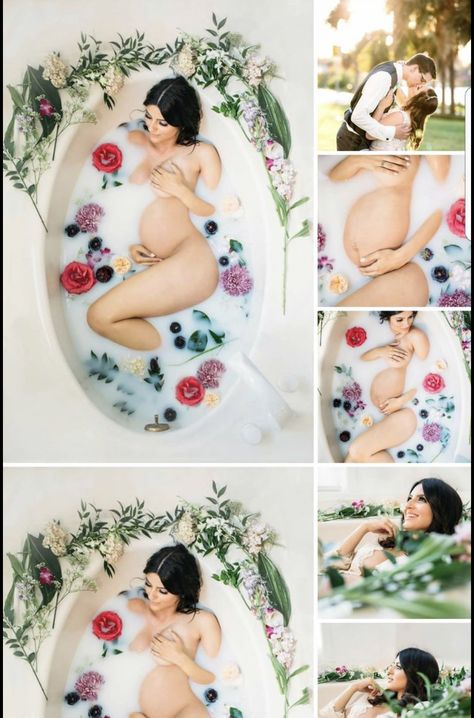 Maternity Ideas Photoshoot, Milk Bath Photos, Bath Pictures, Milk Bath Maternity, Milk Bath Photography, Bath Photography, Maternity Photoshoot Outfits, Ideas Photoshoot, Maternity Ideas