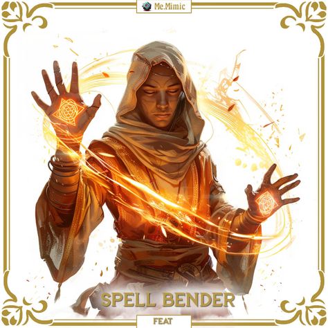 DnD 5e Feat Spell Bender by Me.Mimic Dnd Spells Art, Dnd Abilities, Dnd Combat, Dnd Objects, Dnd Feats, 5e Spells, Smite Game, Dnd Spells, Dm Tools