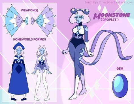 Moonstone Steven Universe Oc, Su Moonstone, Moonstone Gemsona, Moonstone Steven Universe, Steven Universe Moonstone, Gemsona Oc, Hsr Oc, Rock Guys, Fan Fusions