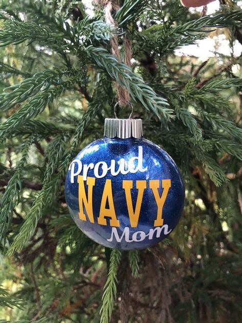 Proud NAVY, Navy Family Christmas Tree Ornament, Navy Mom, USNA, Go Navy, Naval Academy Ornaments, N Marine Corps Christmas Tree, Crafty Christmas Gifts, Military Christmas, Navy Families, Family Christmas Tree, Navy Christmas, Navy Gifts, Go Navy, Christmas Chalkboard