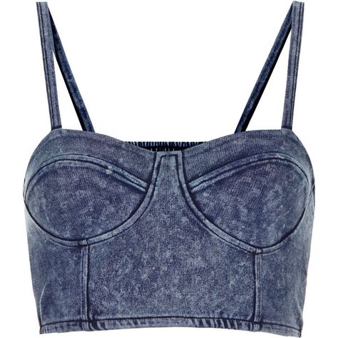 TOPSHOP Denim Cupped Strappy Bralet ($4.27) ❤ liked on Polyvore featuring tops, crop tops, shirts, bralets, denim, blue denim shirt, cropped denim shirt, strappy top, strappy crop top and blue top Denim Bralette, Jean Diy, Crop Tops Shirts, Bralet Tops, Diy Jeans, Moda Denim, Blue Denim Shirt, Strappy Crop Top, T Shirt Crop Top