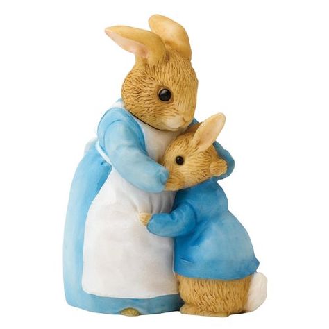 Mrs Rabbit and Peter Figure Beatrix Potter Peter Rabbit Figurines, Beatrice Potter, Beatrix Potter Figurines, Wooden Advent Calendar, Peter Rabbit And Friends, Family Figurine, Miniature Figurine, Bunny House, Reindeer Decorations