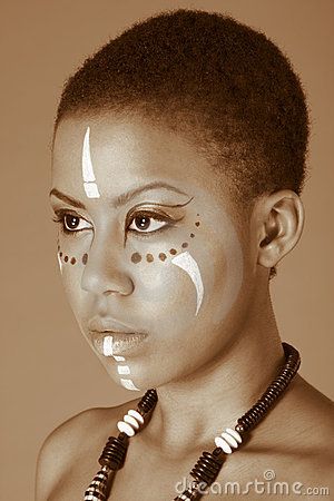 African Face Paint, Carnaval Make-up, African Makeup, Fantasy Make-up, White Face Paint, Festival Face, Stage Makeup, Facepaint, American Woman