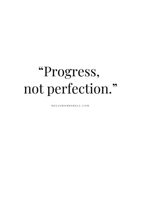 Progress not perfection. Quote to live by. Motivation Jar, Creative Inspiration Quotes, Achieving Goals Quote, Citation Encouragement, Citation Force, Life Quotes For Girls, Simple Life Quotes, Woman Happy, Feel Like Giving Up