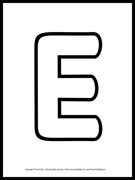 Letter E Template, Do A Dot, Dot Markers, Free Lettering, Printable Letters, Letter E, Uppercase Letters, Construction Paper, Upper Case