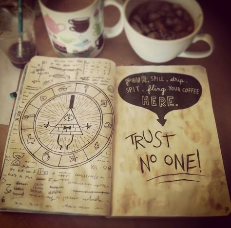 Gravity falls wreck it journal Dipper E Mabel, Gravity Falls Book, Libro Gravity Falls, Gravity Falls Journal, Gravity Fall, Create This Book, Wreck This Journal, Bullet Journal Aesthetic, Art Journal Therapy