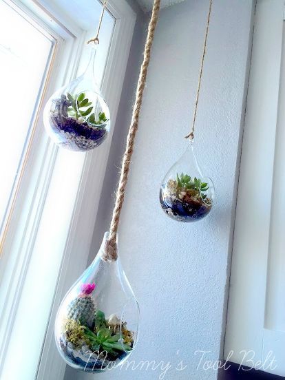 diy hanging globe and geo terrariums, diy, gardening, home decor, succulents, terrarium Terrariums Diy, Diy Succulent Terrarium, Hanging Terrarium, Container Garden Design, Hanging Succulents, Dekor Diy, Diy Gardening, Terrarium Diy, Garden Terrarium