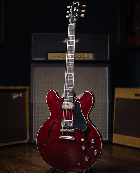 Semi Acoustic Guitar, Gibson Es 335, Gibson Electric Guitar, Gibson Epiphone, Gibson Es, Guitar Photography, Gibson Guitar, Cool Electric Guitars, Guitar Gear