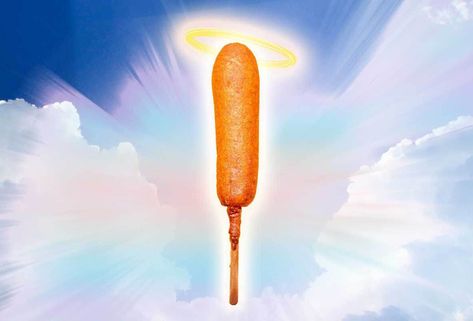 A corn dog is never more heavenly when you're hungry. #corndog #fairfood Dog Animation, Corn Dog, Fair Food, Country Fair, Weeknight Dinner Recipe, Corn Dogs, On A Stick, Fair Food Recipes, A Stick