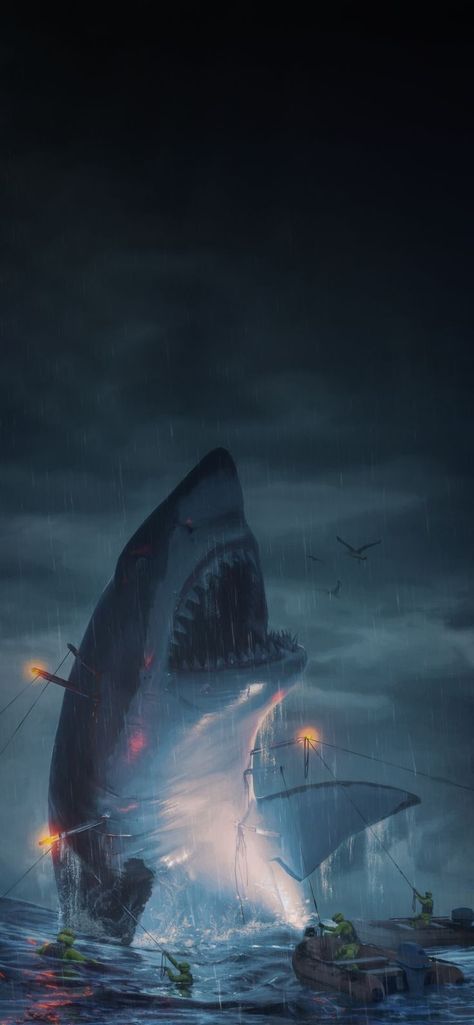 Megalodon Movie, Cool Wallpaper Iphone, Shark Background, Big Monsters, Scary Creatures, Meg 2, Amazing Backgrounds, Wallpaper Iphone Hd, Shark Photos