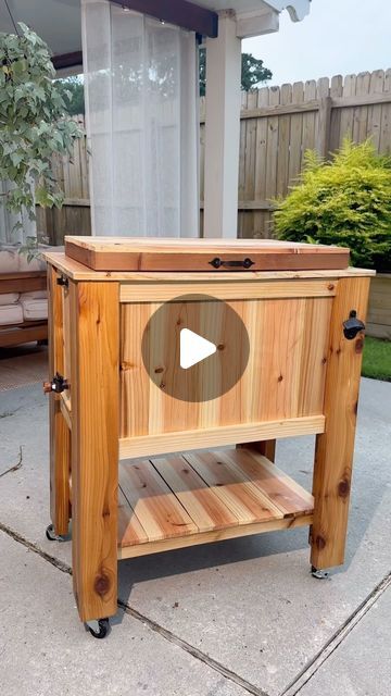 Jhonn Jackson on Instagram: "What a Woman…  Part One - Outdoor Cooler" Outdoor Cooler Ideas, Outdoor Cooler Diy, Wooden Cooler, Diy Cooler, Outdoor Cooler, Beer Cooler, Wood Shop, Outdoor Living, A Woman