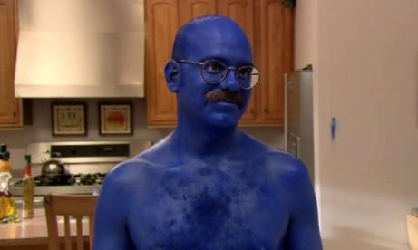 Tobias. "Excuse me, do these effectively hide my thunder?" Tobias Funke, David Cross, Blue Man Group, Larry David, Funny Ads, Arrested Development, Tv Network, I'm Afraid, Tv Characters