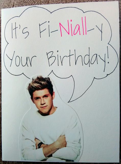 One direction birthday Niall Horan Birthday, One Direction Party, One Direction Gifts, One Direction Birthday, Harry Styles Birthday, One Direction Drawings, One Direction Photos, Bday Cards, One Direction Humor