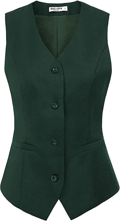 GRACE KARIN Womens Waistcoat Vest Vintage Steampunk Dress Jacquard Jacket in Green for $29.99 Womens Waistcoat, Waistcoat Woman, Steampunk Dress, Vintage Steampunk, Jacquard Jacket, Power Dressing, Quarter Zip Sweater, Vest Coat, Vest Fashion