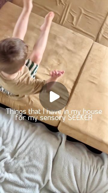 The Simple OT on Instagram: "Hi 👋 pediatric OT and mom here! I teach children how to control their body and brain. 

My child is a sensory seeker, which means they CRAVE sensory input from their environment! My child is constantly in motion and loves exploring the world through his sense of touch and movement (proprioception and vestibular).

🏠 I try to provide opportunities throughout our home for them to get these types of sensory input. 

I have found that these items are some of our GO-TO activities for my SENSORY SEEKING child:
- Couch Slide
- Sensory Table (with reusable fillers)
- Scooter Board
- Ride-on Toys
- Crash Mats

These toys allow my child to engage in sensory input that his body craves, which ultimately helps promote regulation 🧠

What are some of toys that your child l Sensory Seeking Activities, Sensory Seeking, Crash Mat, Sensory Seeker, Sensory Input, Sense Of Touch, Sensory Table, Exploring The World, Ride On Toys