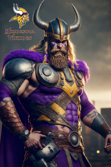 Nfl Mascots, Viking Wallpaper, Nfl Art, Fantasy Logo, Nfl Fantasy, Nfl Vikings, Nfl Football Art, Hulk Art, Minnesota Vikings Football