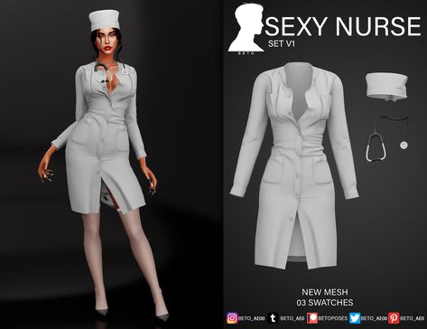 Sims 4 Nurse Outfit, Nurse Cc Sims 4, Sims 4 Work Outfit, Sims 4 Priest Cc, Sims 4 Cc Doctor Outfit, Sims 4 Police Uniform Cc, Sims 4 Cc Work Clothes, Sims 4 Scientist Cc, Sims 4 Doctor Cc