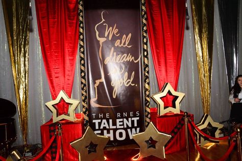 Talent show decor Diy Talent Show Decorations, Talent Show Decorations, Performance Ideas, Singing Contest, Students Day, Event Stage, Fundraising Ideas, 14th Birthday, Stage Decorations