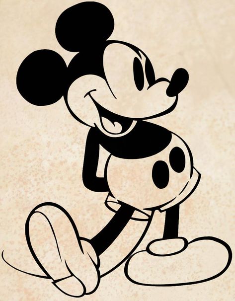 Mickey Mouse Old, Mouse Drawing, Fan Art, Fan, Wall, Art