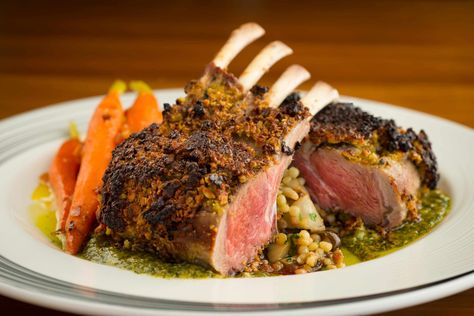 What to Serve With Rack of Lamb? Lamb Recipes Oven, Potato Leek Gratin, Lamb Rack Recipe, Lamb Rack, Moroccan Couscous, French Potatoes, Easter Dinner Table, Impressive Dinner, Lamb Skewers