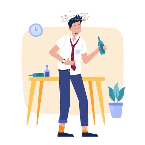 Alcohol Withdrawal Symptoms, Drunk Man, Alcohol Withdrawal, Effects Of Alcohol, Man Illustration, Uric Acid, Withdrawal Symptoms, Sleep Problems, Medical Illustration