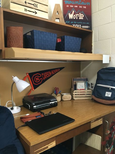 Carson Newman dorm Carson Newman University, University Dorm, University Dorms, College Life, Dorm Room, Standing Desk, Room Ideas, University, Desk