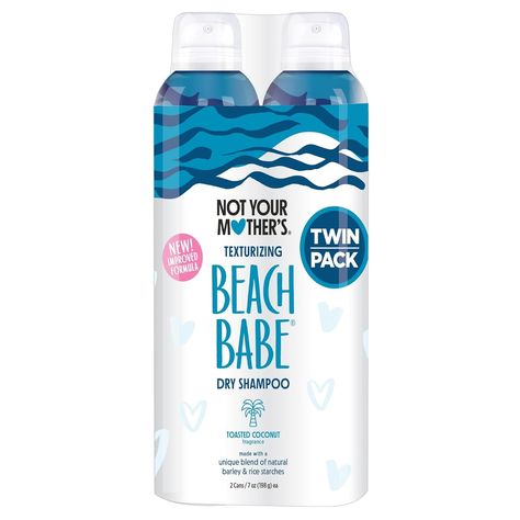 Amazon.com: Not Your Mother's Beach Babe Dry Shampoo (4-Pack) - 7 oz Texturizing Dry Shampoo Instantly Absorbs Oil - Hair Essentials for Back to School : Beauty & Personal Care School Beauty, Coconut Fragrance, Tropical Fragrance, Coconut Scent, Nourishing Shampoo, Hair Essentials, Frizz Control, Dye Free, Color Treated Hair